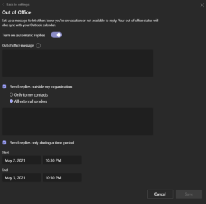 Read more about the article How to set out of office messages in Microsoft Teams